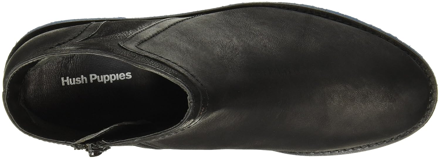 hush puppies women's betty black leather boots - 3 uk/india (36eu)(5046958)