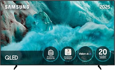 TV 85 Pulgadas QLED Q7F 4K Smart TV con Vision AI, 100% Volumen de Color Quantum Dot y más de 500 Canales TV Plus