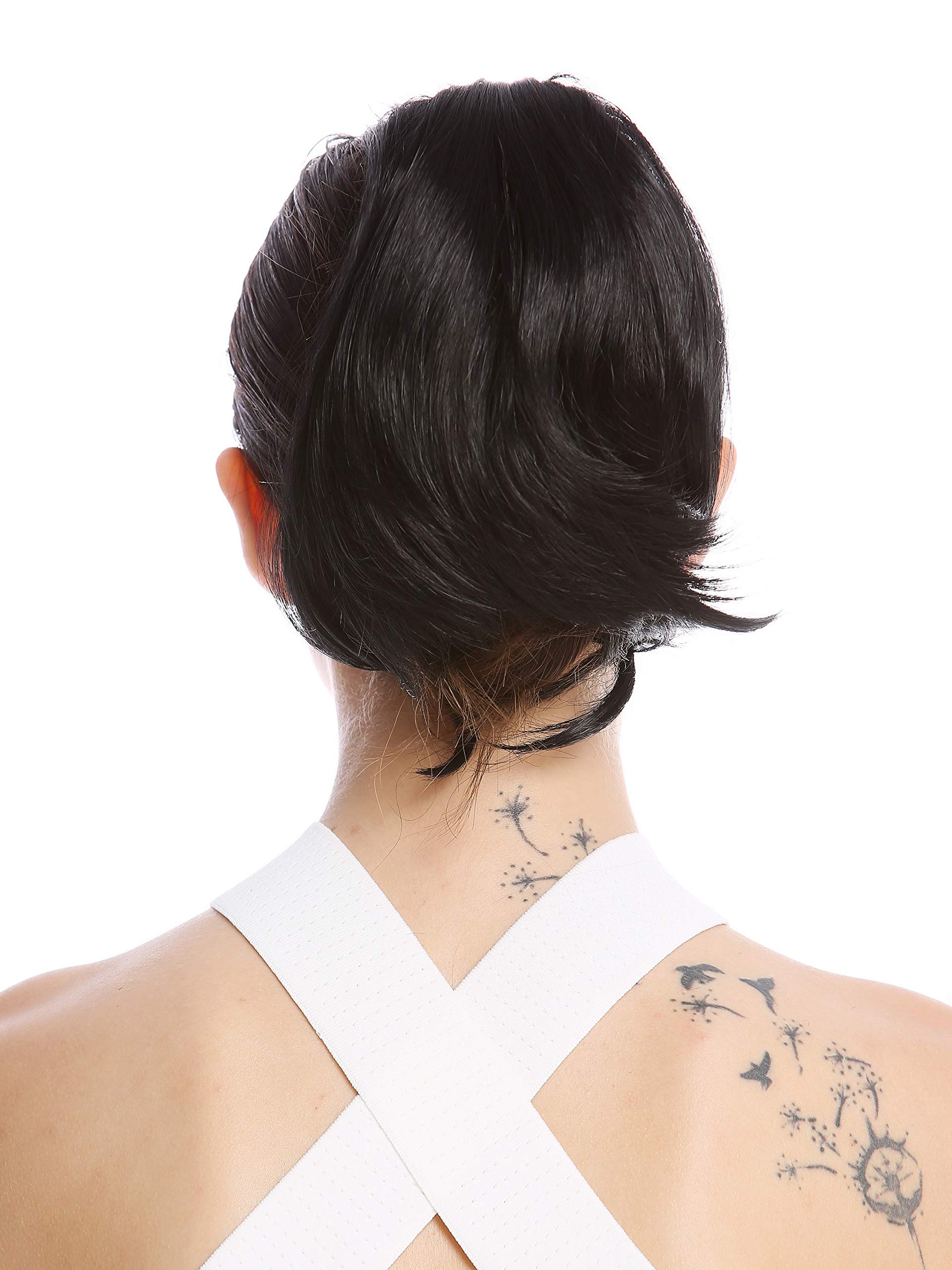 WIG ME UP - N869-V-1 Ponytail Hairpiece Extensions Bun very short straight but voluminous black