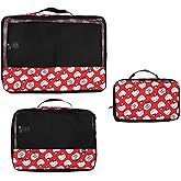 Hello Kitty All-Over Character Print 3-Piece Red Packing Cube Set