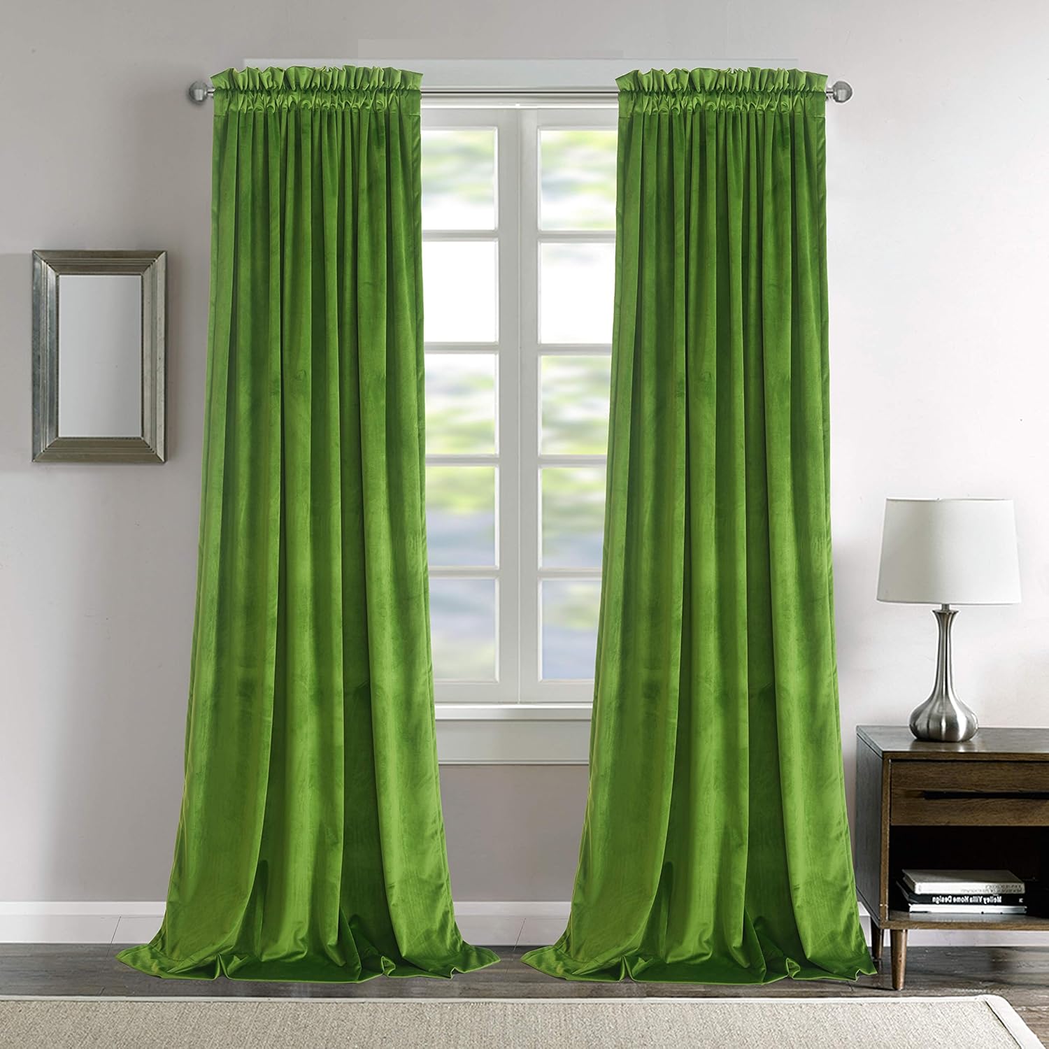 Amazon Com Roslynwood Living Room Block Light Velvet Curtains