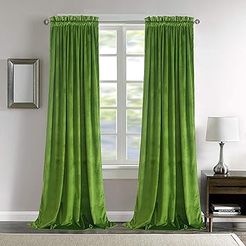 Amazon Com Roslynwood Living Room Blackout Velvet Curtains