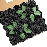 DuHouse 25Pcs Artificial Roses Flowers Fake Roses