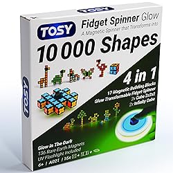 TOSY Magnet Fidget Spinner Glow - 16 Blocks, 3 in 1