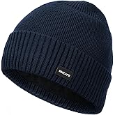 Wmcaps Winter Men Women Fleece Lined Beanie Knitted Hats, Soft Thermal Stocking Skull Caps for Cold Weather