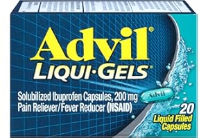 Advil Liqui-Gels Pain Reliever and Fever Reducer, Pain Medicine for Adults with Ibuprofen 200mg for Headache, Backache, Menstrual Pain and Joint Pain Relief - 20 Liquid Filled Capsules