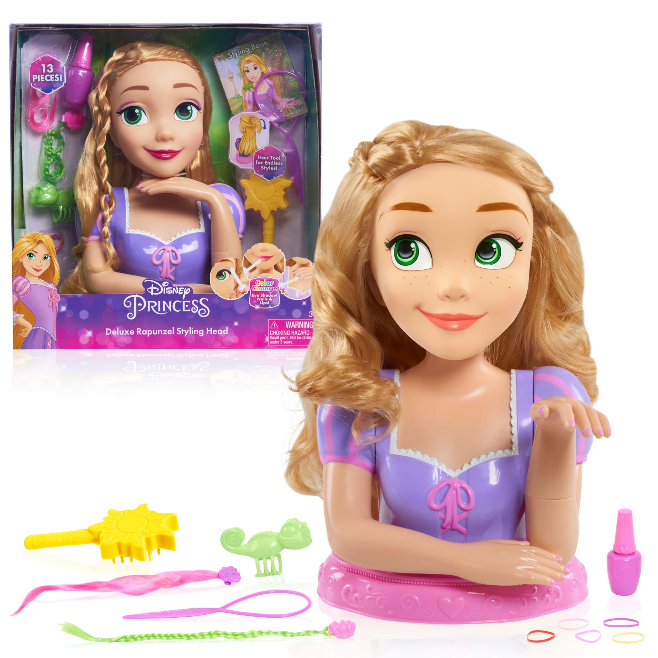 JP Disney Styling JPL87360 Disney Princess Rapunzel Deluxe Styling Head
