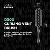 Denman D300 Vented Round Hair Brush Black Nylon Bristles Fast Drying Volume view 2