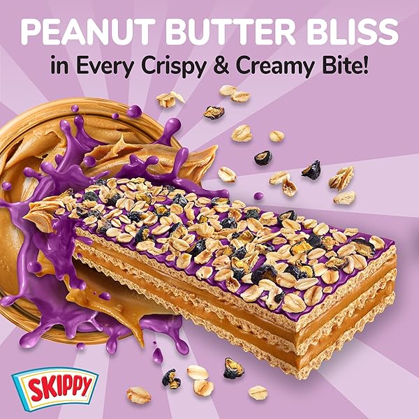 SKIPPY P.B. & JELLY PEANUT BUTTER AND GRAPE JELLY COATED WAFER BARS, 1.3 OZ, 6 CT (36G)/BAR