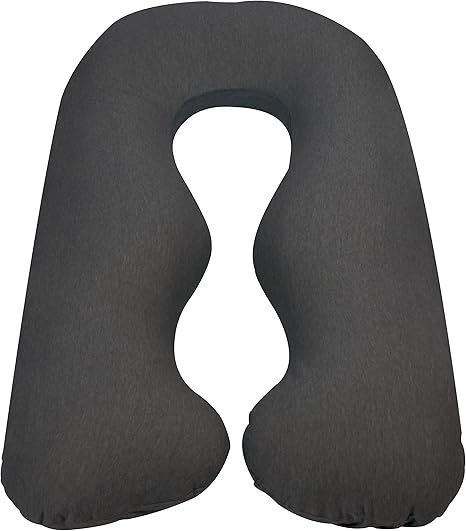 Leachco Back N Belly Chic Body Pillow Replacement Cover Charcoal