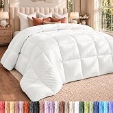 Utopia Bedding Queen Comforter, Duvet Insert, White, 88 x 88 Inches | Soft and Fluffy Down Alternative Bed Comforter, All Season, Breathable, Corner Tabs, Box Stitched, Durable, Machine Washable
