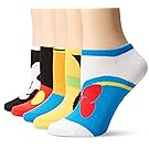 Disney Women's Classic 5-Pack No Show Socks