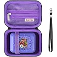 Supmay Carrying Case for Bitzee/Disney Interactive Toy/Magicals Interactive Toy Digital Pet, Gifts For Virtual Pet Enthusiast/Girls & Boys, Travel Case with Mesh Pocket for Battery, Cable,Black+Purple