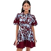 Hemant and Nandita Women's Collared Mini Shirt Dress