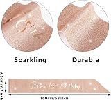 Abeillo 18th Birthday Sash & Tiara Set Rose Gold Girls Party Crown Gift view 5