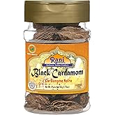 Rani Black Cardamom Pods (Kali Elachi) Whole Indian Spice 1.75oz (50g) PET Jar ~ Natural | Vegan | Gluten Friendly | NON-GMO 