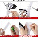 D.A.Y. Republic 10ft White Cable Tidy Sleeve 3m Wire Loom Tubing Protector view 4