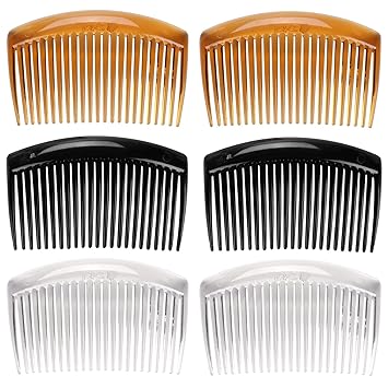 Amazon Com 6 Pcs French Twist Comb Plastic Side Hair Combs With