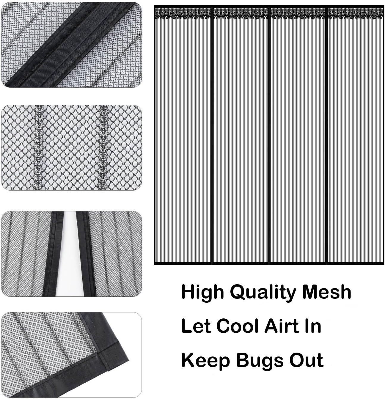 Icegrey Mosquitera Magnética Para Puertas Garaje Cochera Para