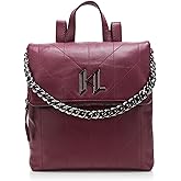 KARL LAGERFELD Paris Women's Lavande Logo Leather Backpack, Barolo Wine, One Size
