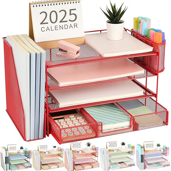 Amazon.com: Red Desk Organizer