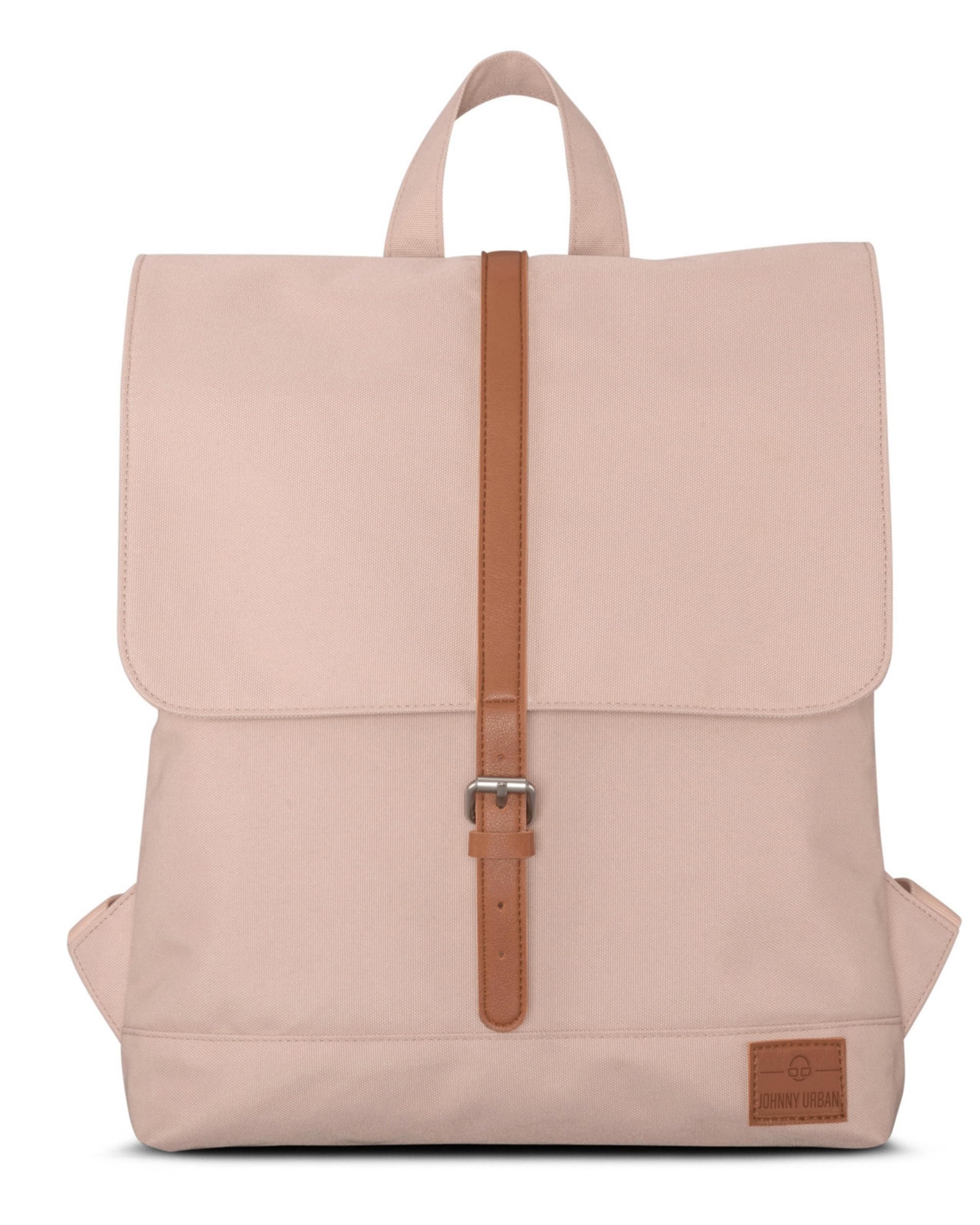 Johnny Urban Backpack Women Pink Brown - Mia - Rucksack from Recycled PET Bottles - Mini Daypack - Water-repellant - 13" Laptop Compartment