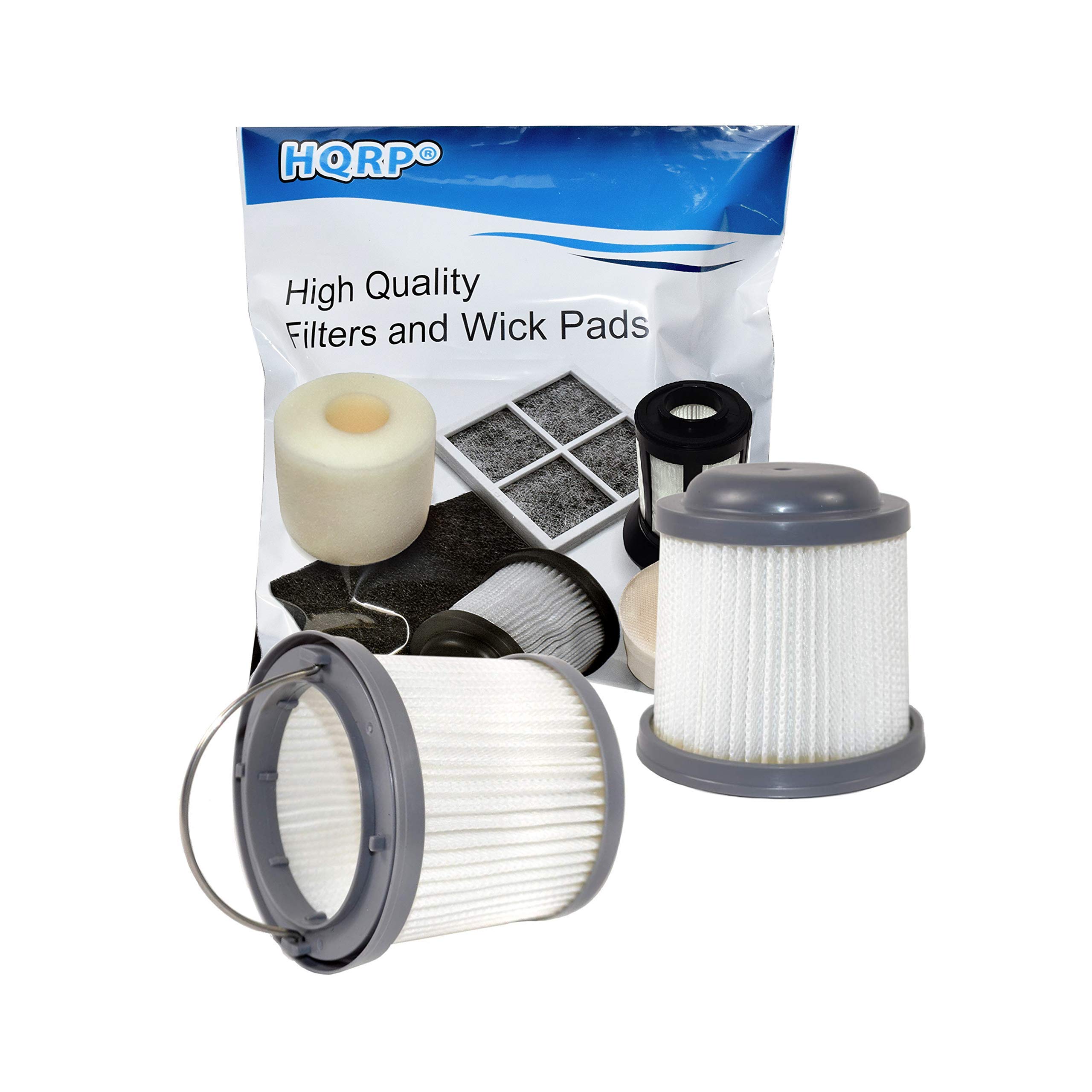 HQRP 2-pack Filter intended for Black & Decker DUSTBUSTER VF90 / 90552433 / N566707 fits PV1225N PVF110 PHV1210 PHV1810 PV1020L PV1420L PV1820L PV1825N PV9625N PV1200AV PD11420L Hand Vacuums