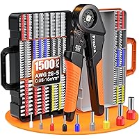 Preciva Ferrule Crimping Tool Kit - AWG 28-5 (0.08-16mm²) Self-Adjustable Ratchet Ferrule Terminals Crimping Tool, Quadrilate