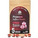 Zaffrus - Premium Saffron Powder for Cooking, Athletes, Specialty Drinks Fans - Pack of 5 (0.625 gr/ 0.022 oz)