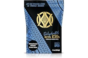 Koa Kava Dehydrated Instant Kava - 100% Dehydrated Instant Green Fijian Kava Root Powder, 8 oz (226g) Bag