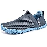 WateLves Water Shoes Womens Mens - Comfortable Lightweight Striped Pattern Barefoot Shoes for Beach Swim Pool Yoga Boating Water Aerobics