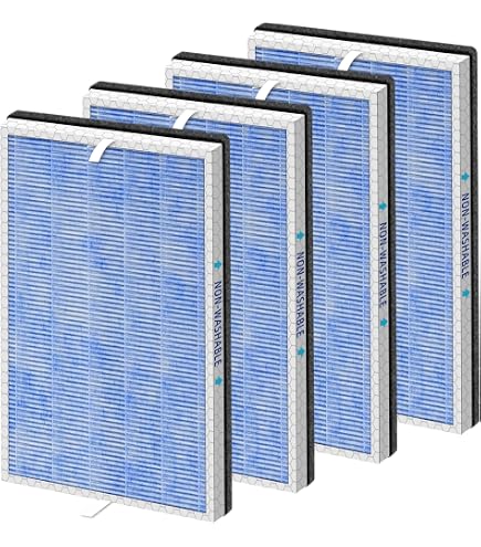 Membrane Solutions HEPA Filtre de rechange pour purificateur d'air MSA3/ MSA3S, Elimination des fumées d'huile, véritable filtre HEPA 6 en 1 H13 amélioré avec technologie OdallerPure, 1 paquet