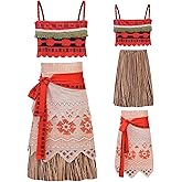 ReliParty Princess Dress up for Girls Halloween costume three-piece short top and tie skirt suit