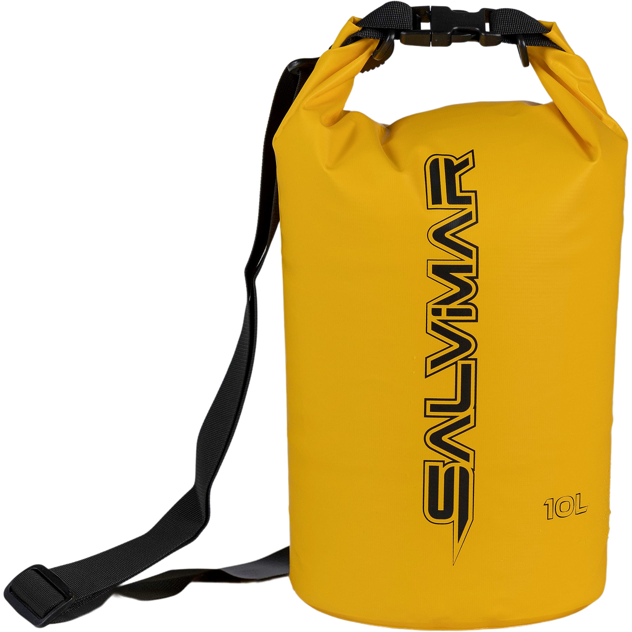 SALVIMAR Drybag Bag Shoulder Bag Adjustable Shoulder Straps Waterproof for Kayaking, Boating, Canoeing, Fishing, Rafting, Beach, Snowboarding, Yellow, 10 lt., Waterproof Sports Bag