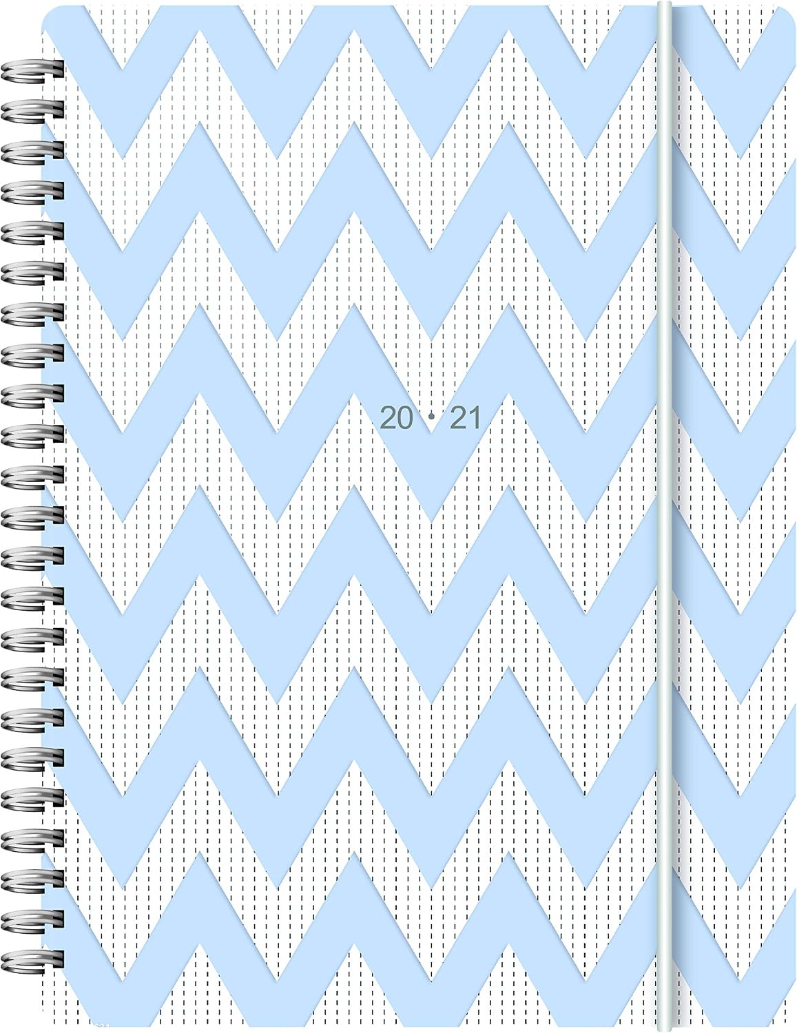 Letts A5 Chevron week to view 20/21 academic diary blue