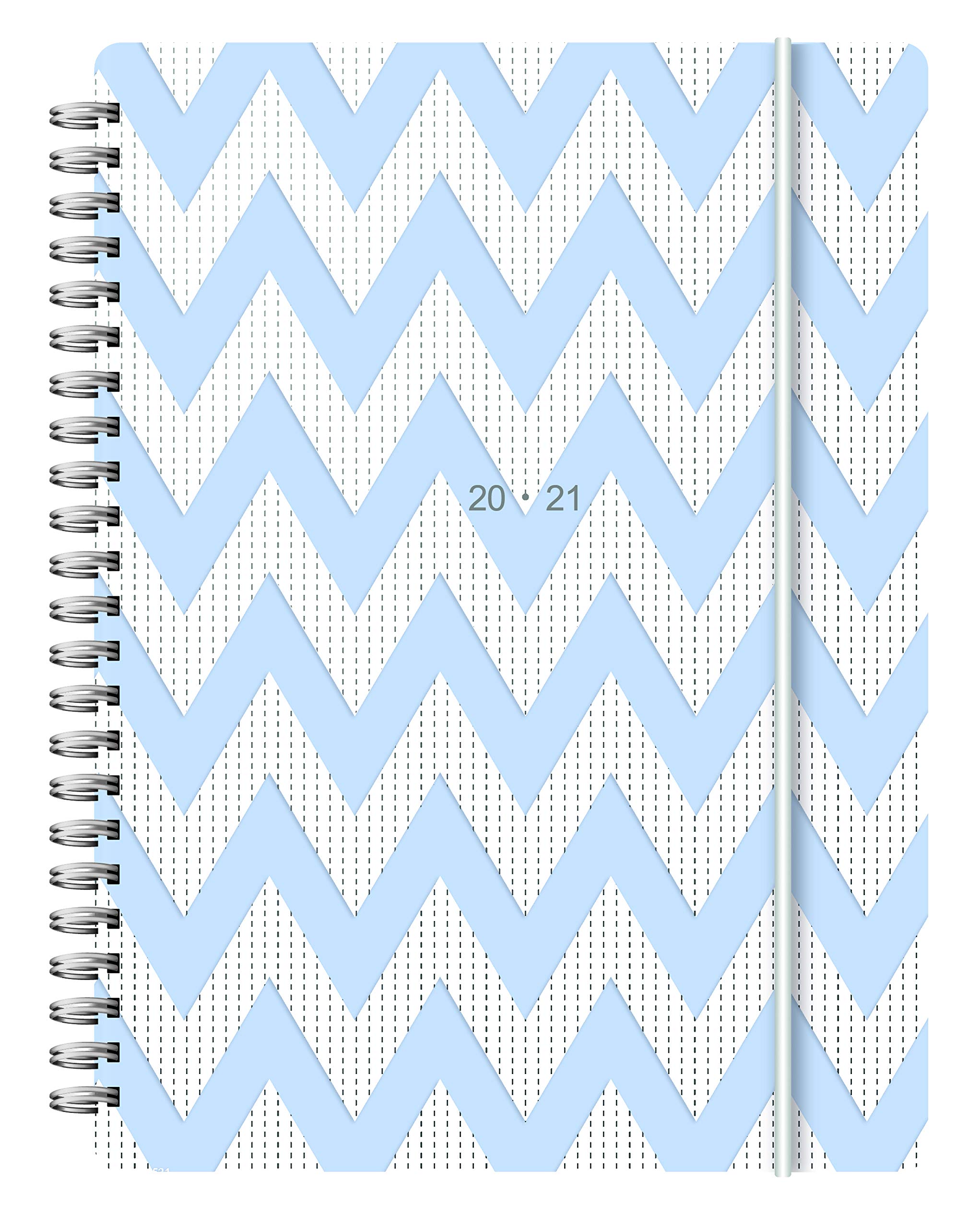 Letts A5 Chevron week to view 20/21 academic diary blue