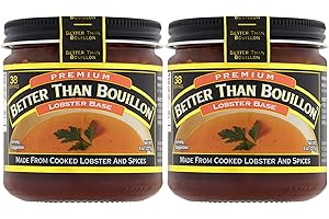 Better Than Bouillon Lobster Base, Made from Select Cooked Lobster & Spices, Makes 9.5 Quarts of Broth, 38 Servings, 8-Ounce Jar (Pack of 2)