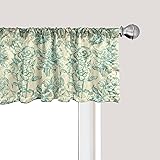 Ambesonne Green Window Valance, Botanical Flower