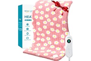 ALLJOY King Size Heating Pad for Back Pain Relief, 33”x 17” Extra Large Heating Pad for Period Cramps, FSA Eligible HSA, Port