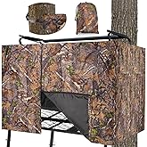 ChezMax Hunting Tree Stand Blind Cover - 110"x40" Big 2-3 Person Treestand Camo Blind Cover, Universal Camouflage Ground Blind with Quiet Zipper, Outdoor Hunting Gear Accessories for Deer Turkey