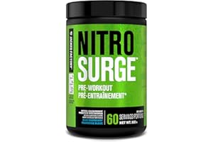 NITROSURGE Pre Workout Supplement - Endless Energy, Instant Strength Gains, Clear Focus, Intense Pumps - Nitric Oxide Booster