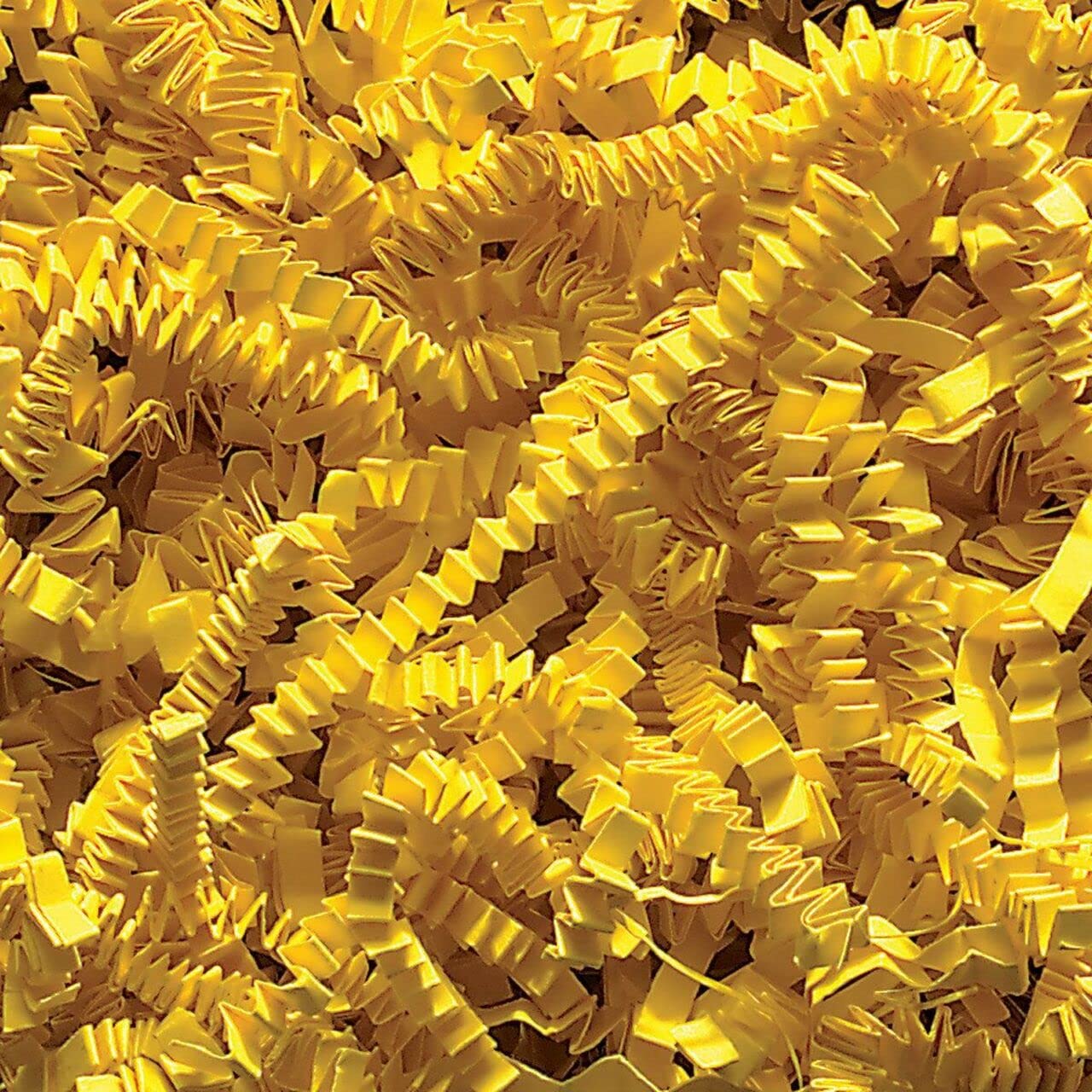 Box.it.pack.it Shredded Crinkle ZigZag Kraft Paper, Yellow, 500g