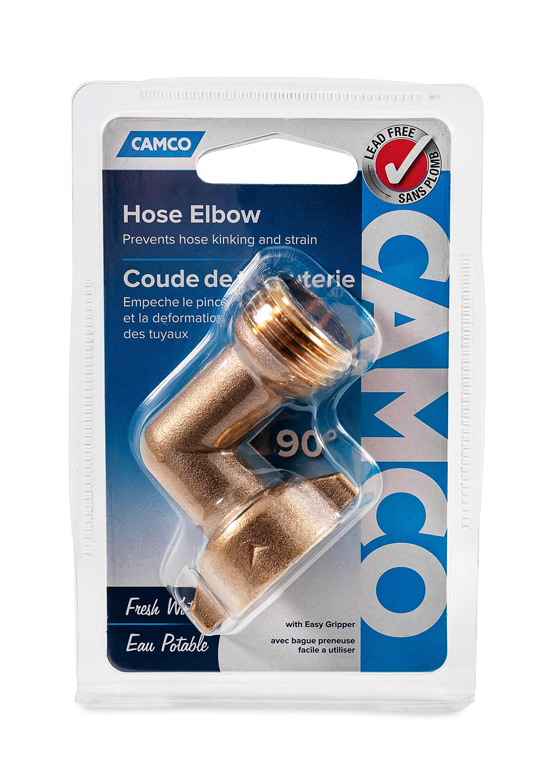Camco (22505) 90 Degree Hose Elbow Eliminates Stress and Strain On RV