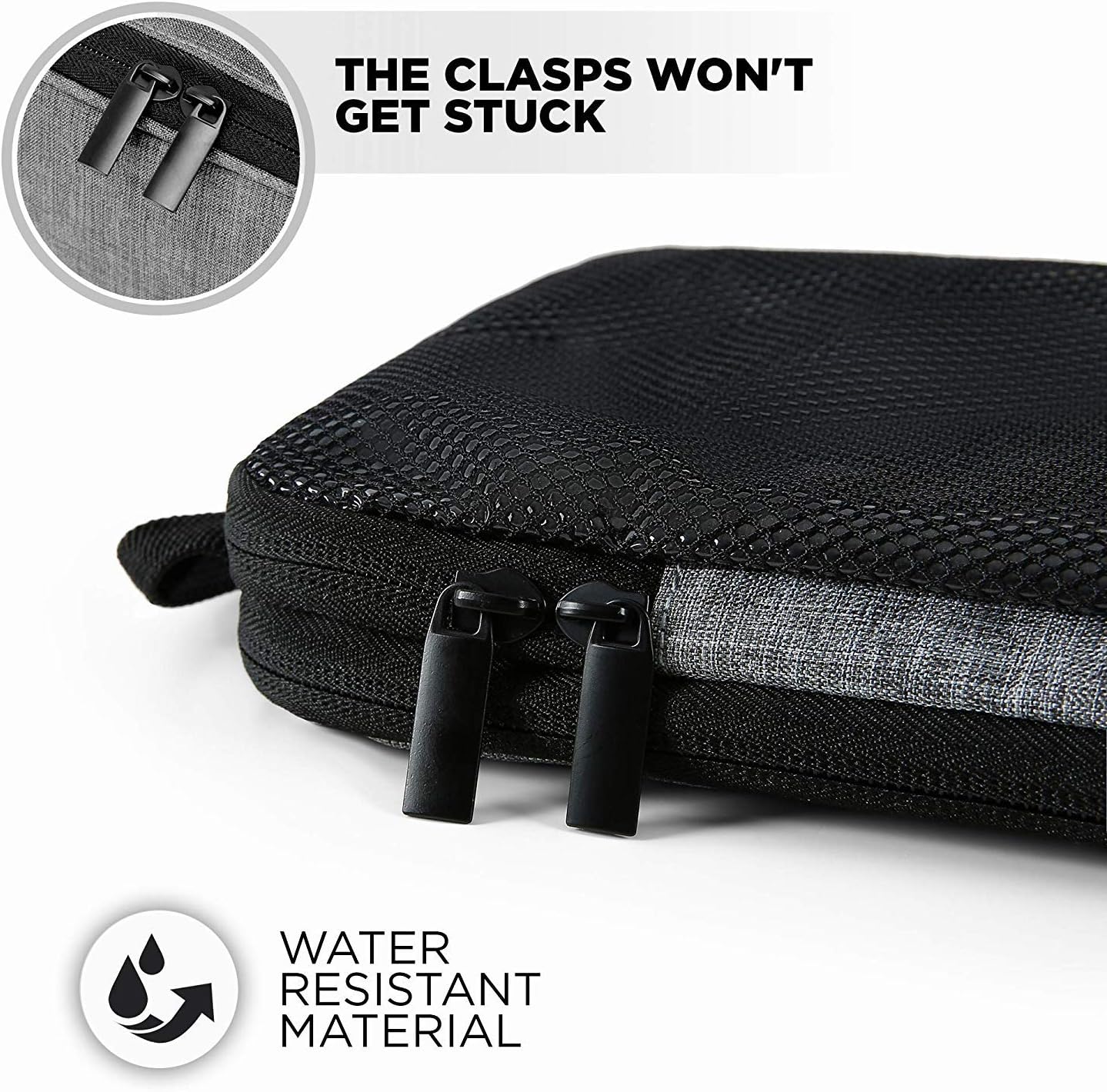  | Premium Travel Compression Packing Cubes – [4 Set] Luggage Organizer Bags – Save 60% Of Space In Luggage – Smart Travel & Water Resistance [S+2M+L Size] Grey | Packing Organizers
