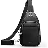 befen Genuine Leather Small Sling Bag for Women Anti-Theft Crossbody Chest Bags Multi-Pockets Fanny Pack with RFID Card Slots