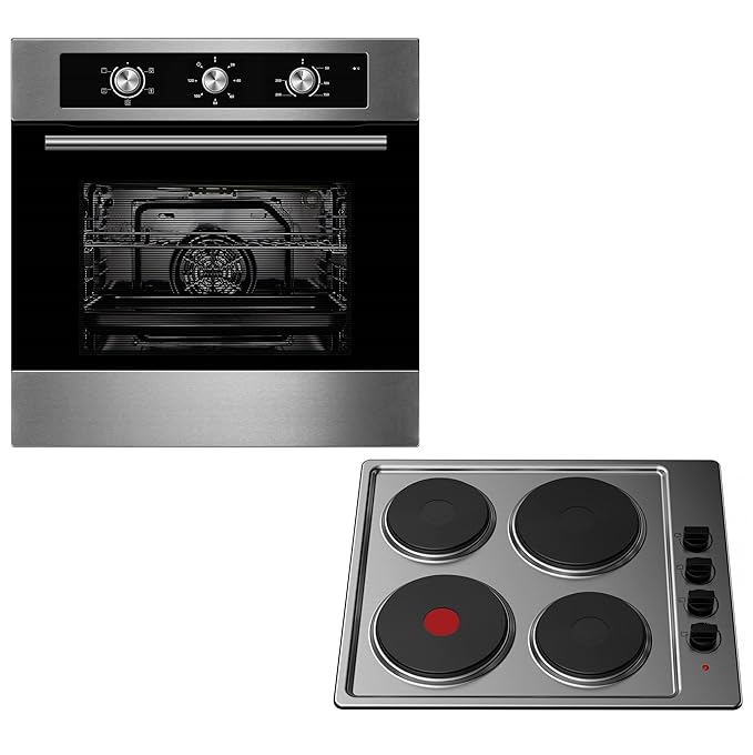 Cookology Oven & Hob Bundle Unbranded 60cm Builtin Electric Fan Oven