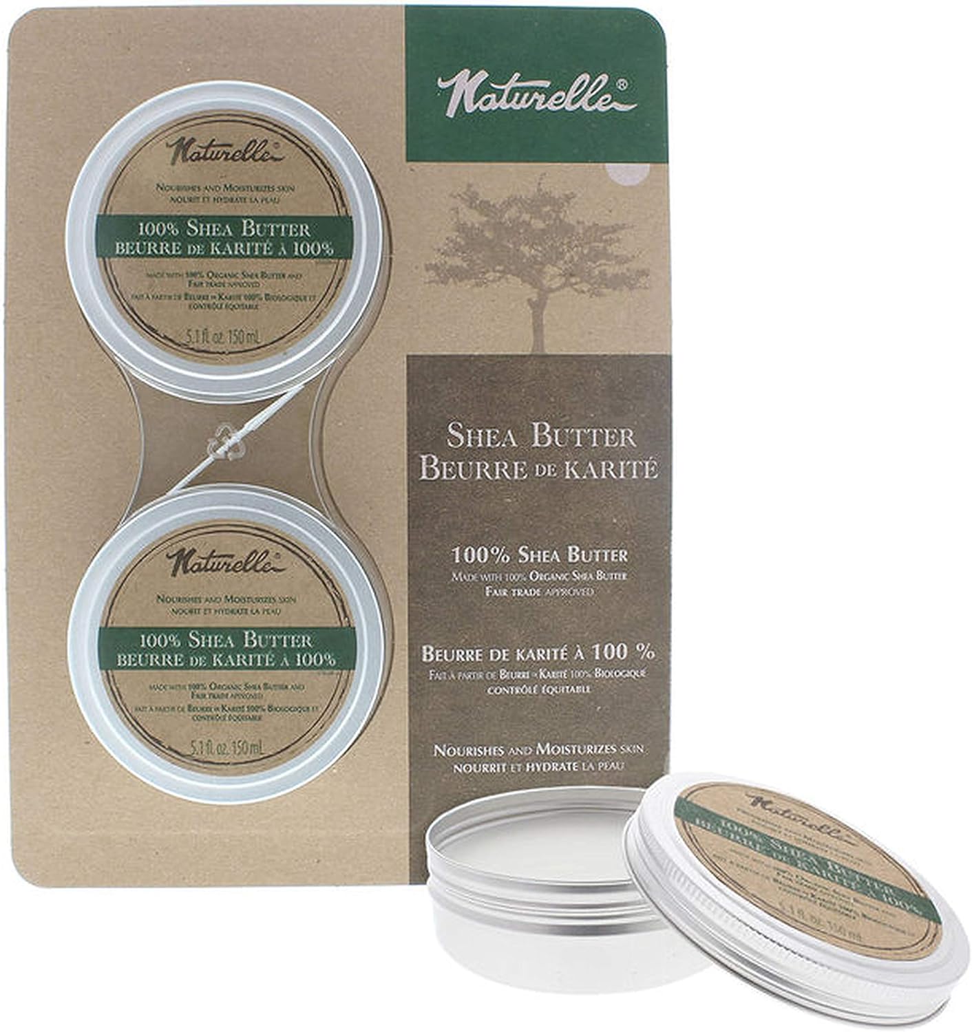 Naturelle 100 Shea Butter. 2 x 150ml Pack Amazon.co.uk Beauty