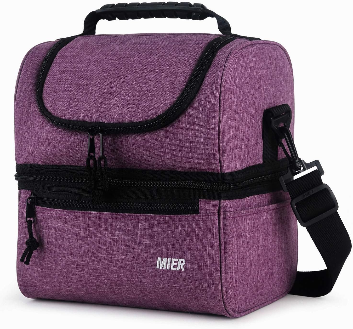 mier double decker insulated lunch box