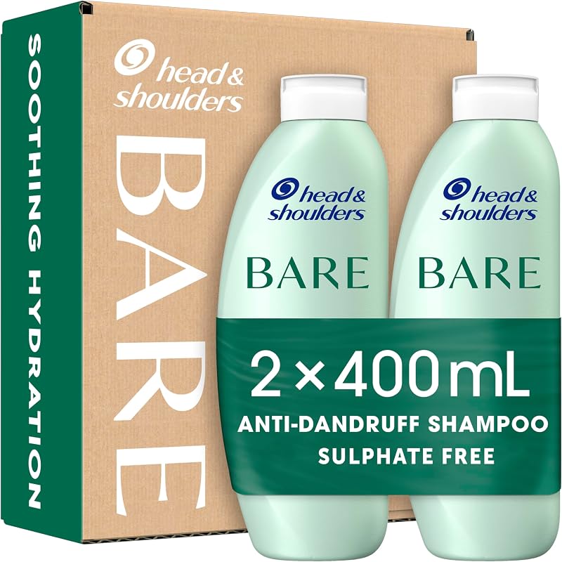 Head & Shoulders BARE Anti-Dandruff Shampoo Soothing Hydration 2x400ml Sulphate