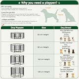 Yaheetech 8 Panel Lightweight Dog Playpen 80cm Portable Exercise Pen view 7